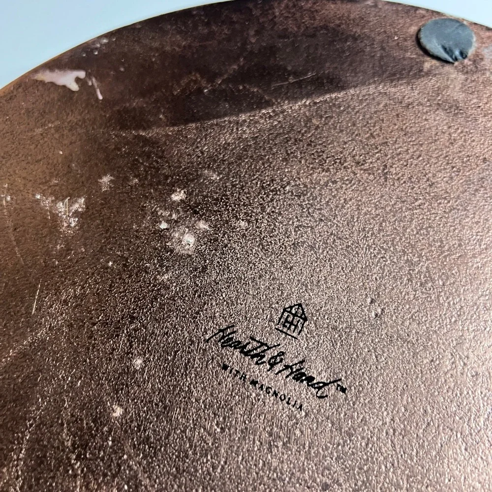 Hearth &‎ Hand Magnolia Copper Round Decorative Tray with Handles 11.5 inch